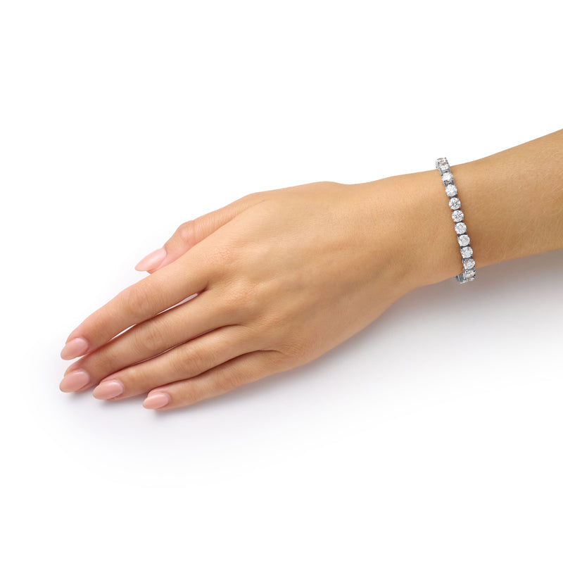 15.75cts Round Brilliant Cut Diamond Line Bracelet