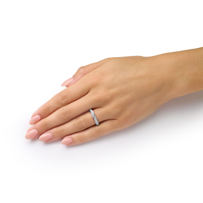 Skyline Collection Full Diamond Set Twist Ring