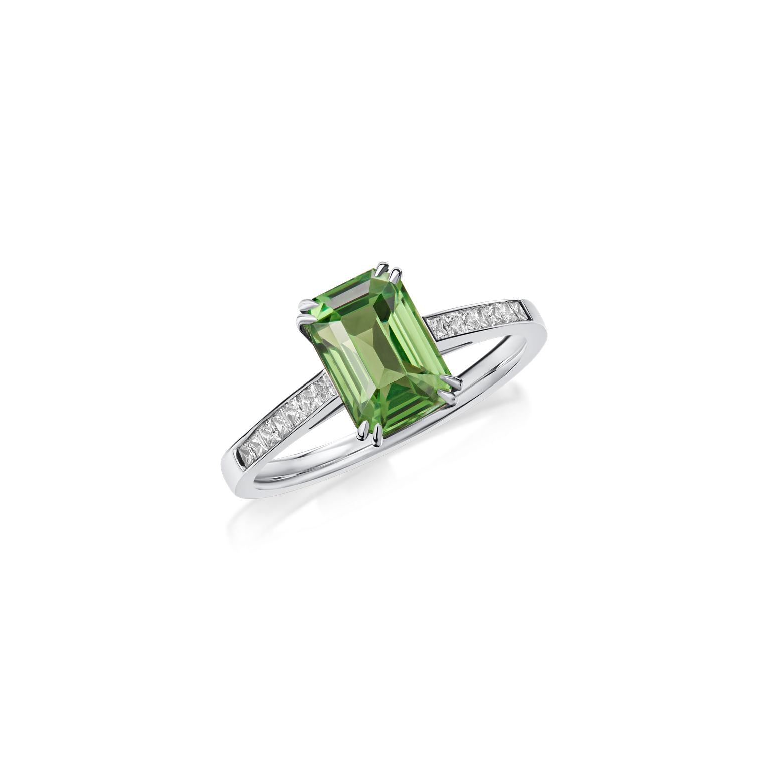 2.51cts Tsavorite and Diamond Ring