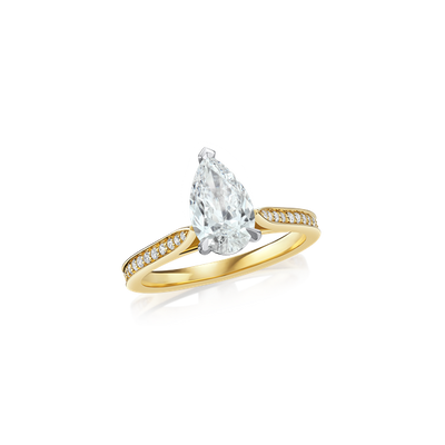 1.20cts Pear-Cut Diamond Ring