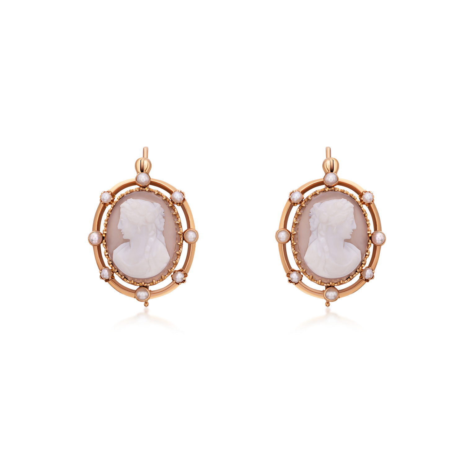 Cameo Pendant and Earrings Set