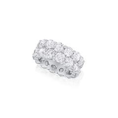 12.57cts Two Row Diamond Eternity Ring