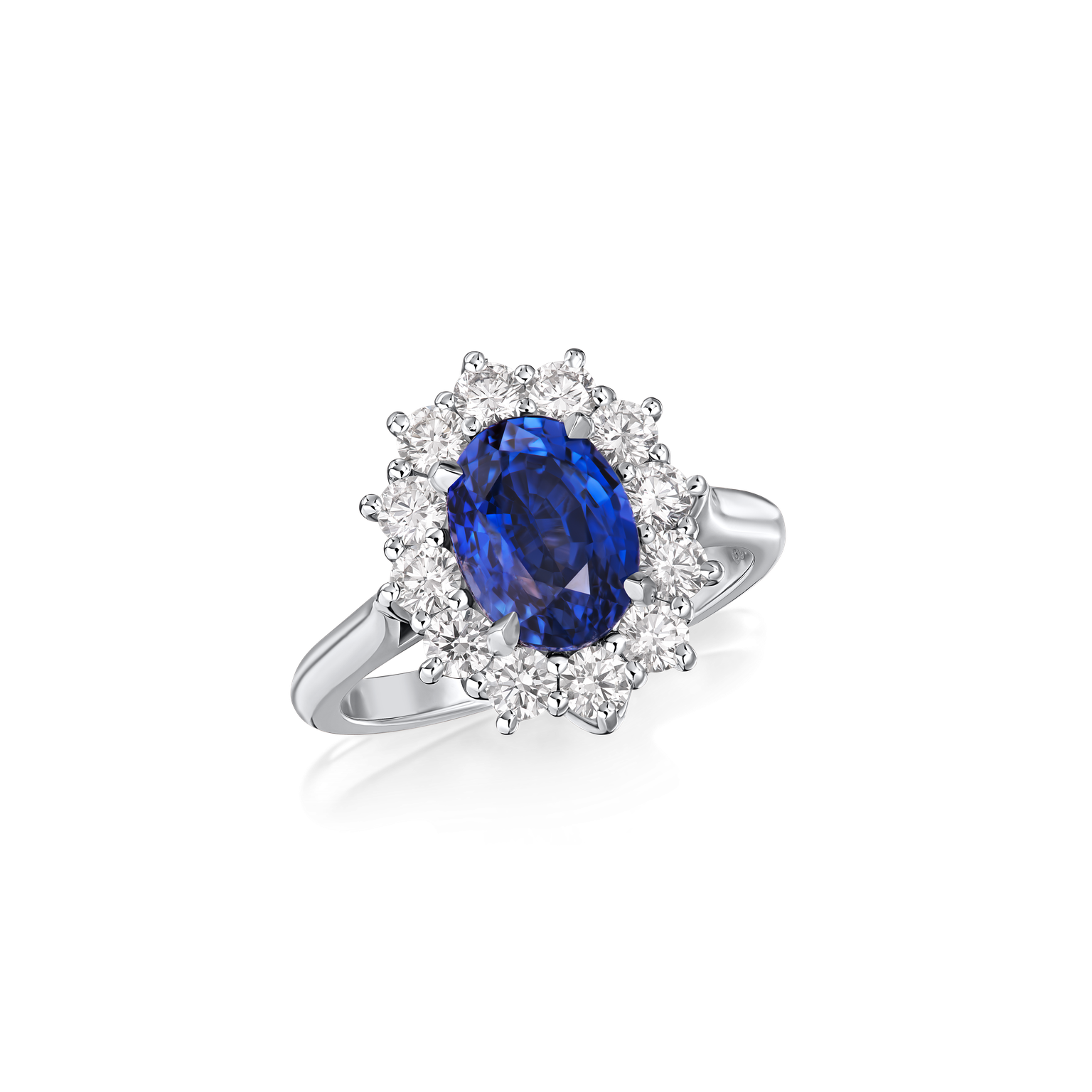 3.18cts Sapphire and Diamond Ring