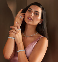 4.04cts Three Row Diamond Wave Earrings