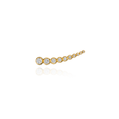 18ct Yellow Gold Graduated Diamond Earcuff (single)