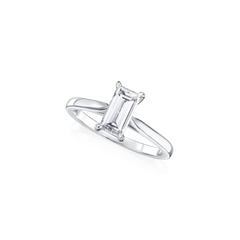 1.07cts Baguette-Cut Diamond Solitaire Ring
