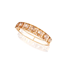 Late Victorian Period Topaz and Pearl Bangle
