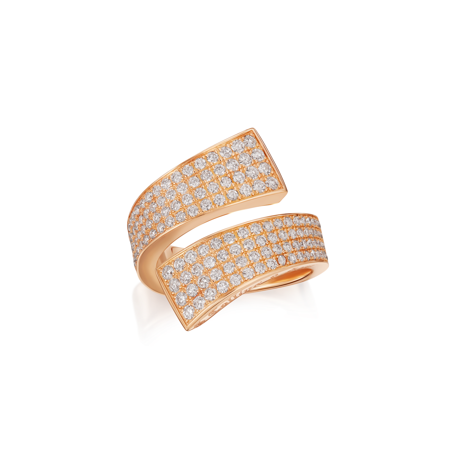 Infinity Collection Diamond Set Cross Over Ring