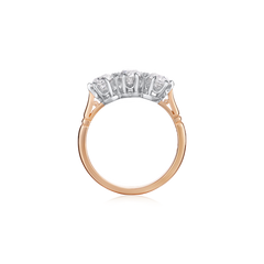 1.55cts Old-Cut Diamond Three Stone Ring