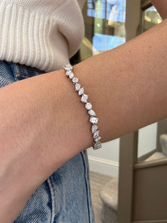 8.00ct Mixed Cut Diamond Line Bracelet