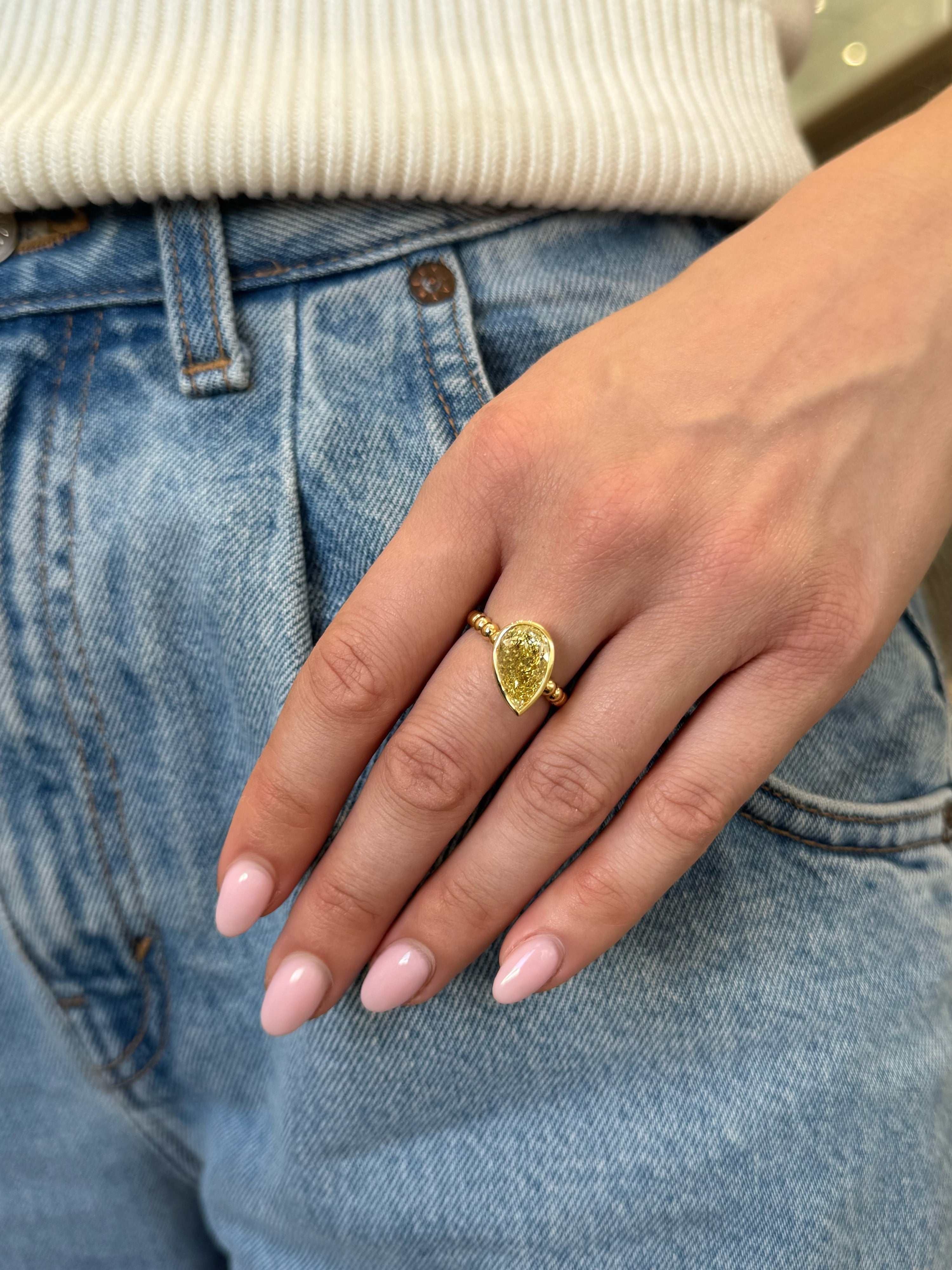 3.02ct Yellow Diamond 18ct Yellow Gold Ring