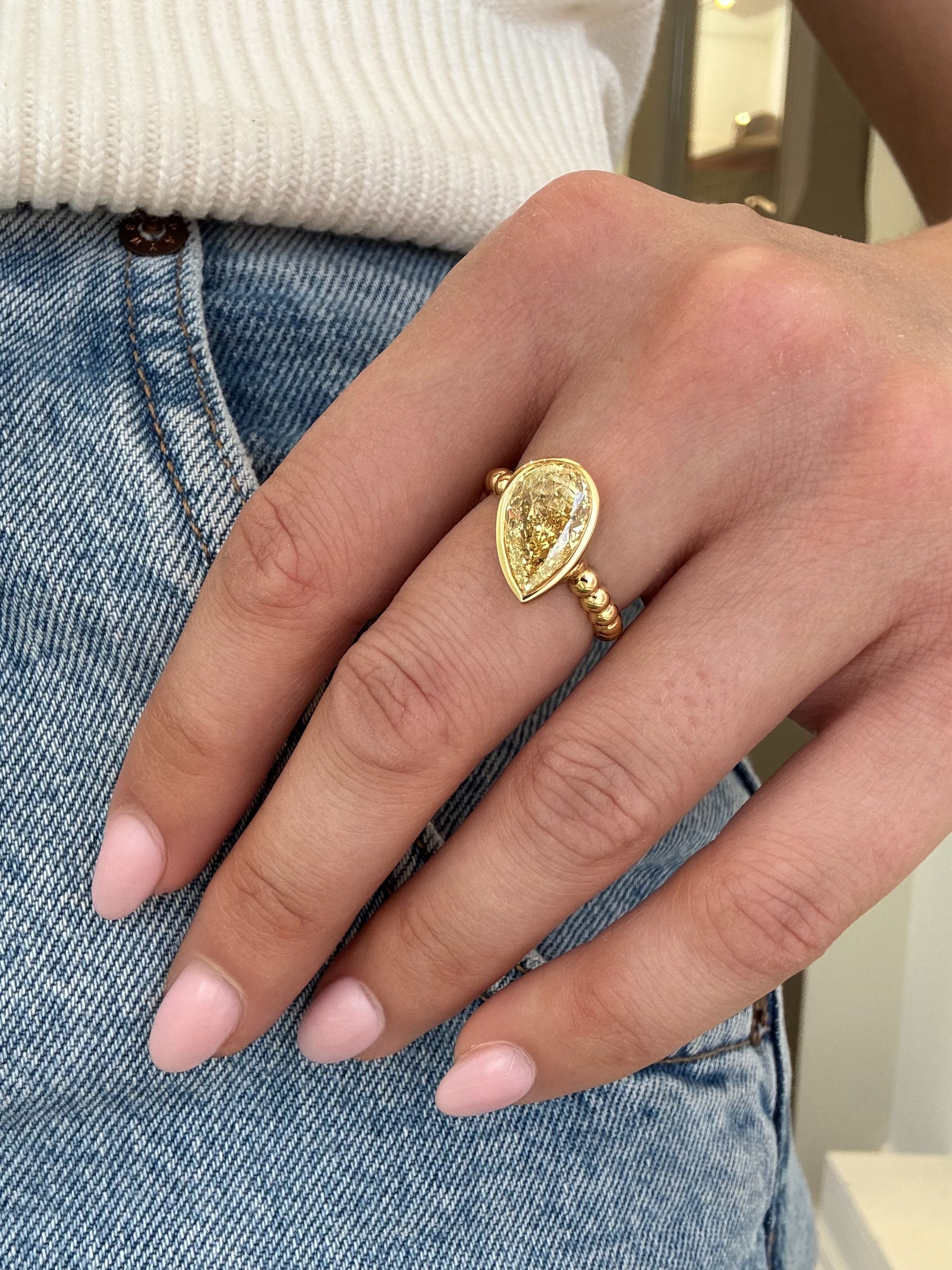 3.02ct Yellow Diamond 18ct Yellow Gold Ring