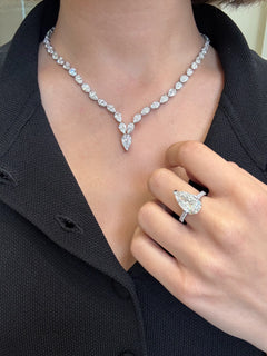5.01ct Pear Cut Diamond Solitaire Ring