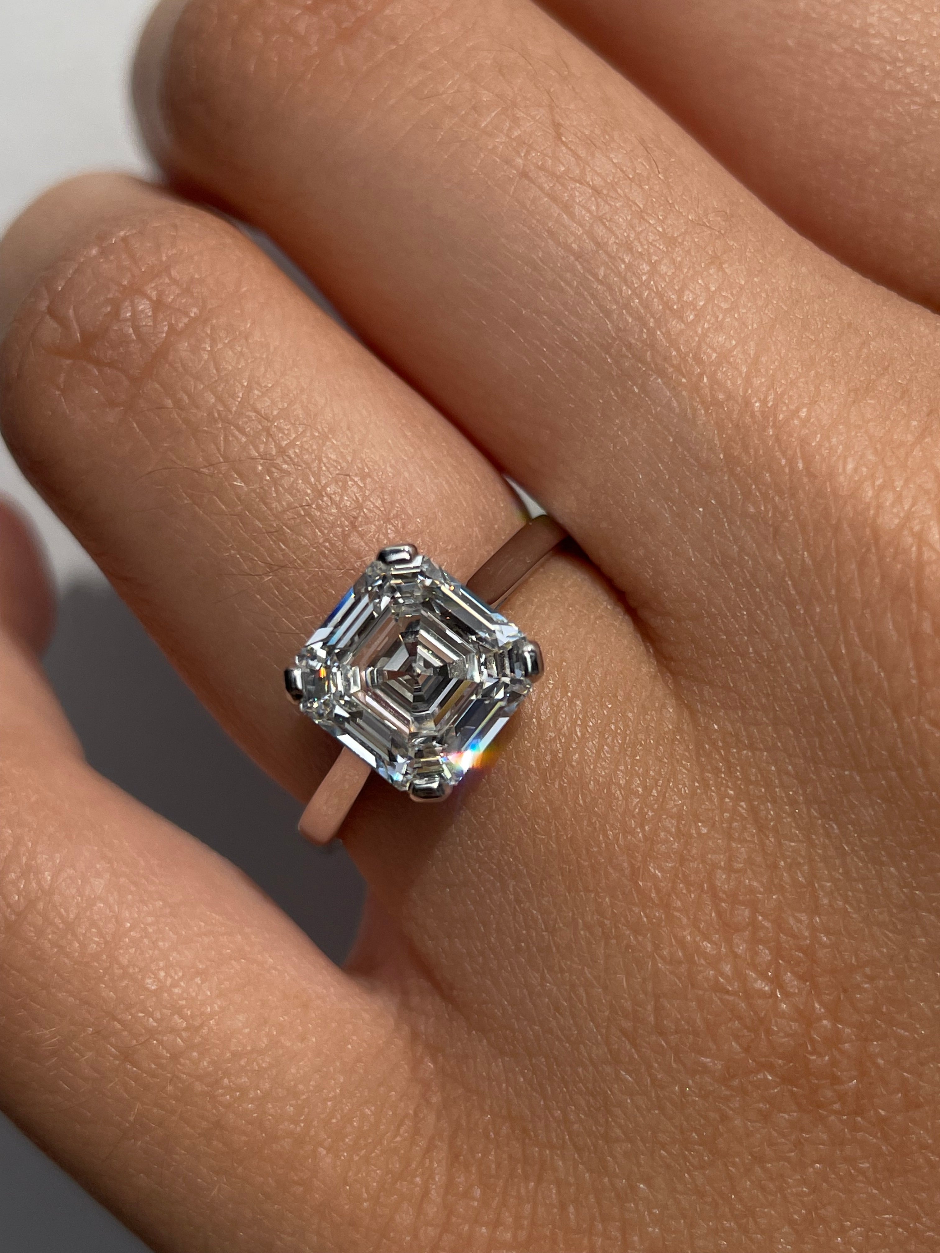 1.5 carat deals asscher cut diamond