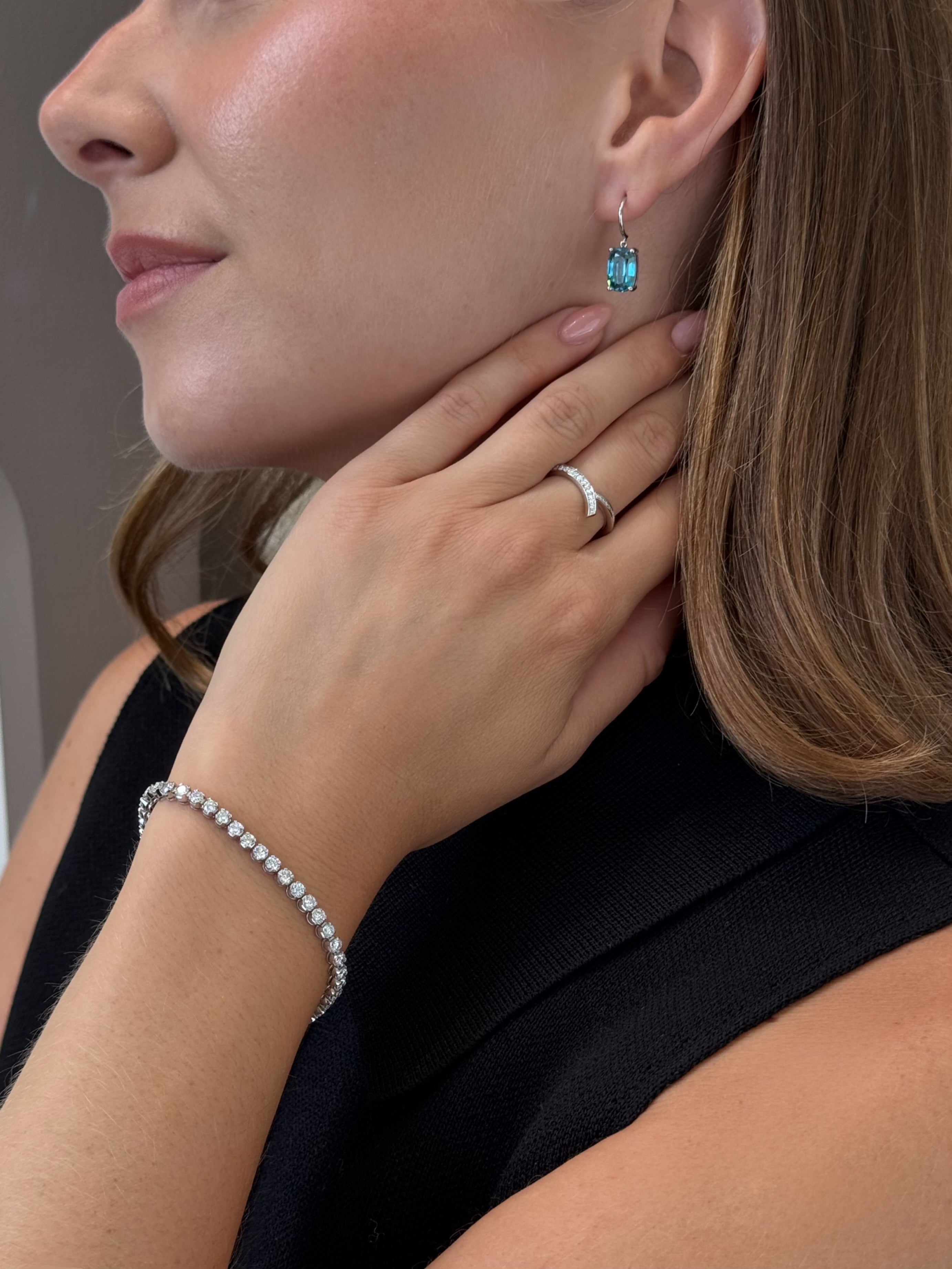 Zircon Drop Earrings