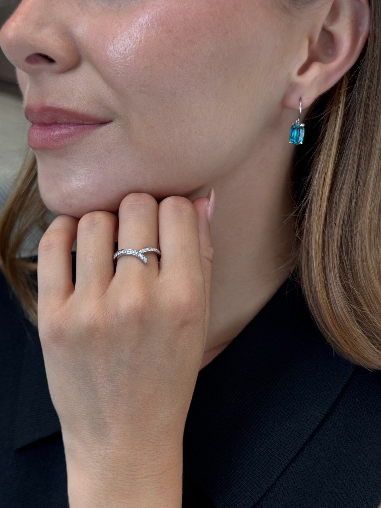 Zircon Drop Earrings