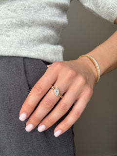 1.50ct Pear Cut Diamond Yellow Gold Ring