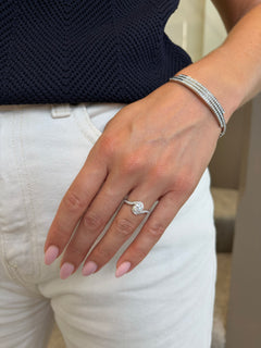 Skyline Platinum Diamond Bangle