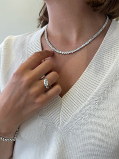 2.04ct Marquise Cut Diamond Twist Ring