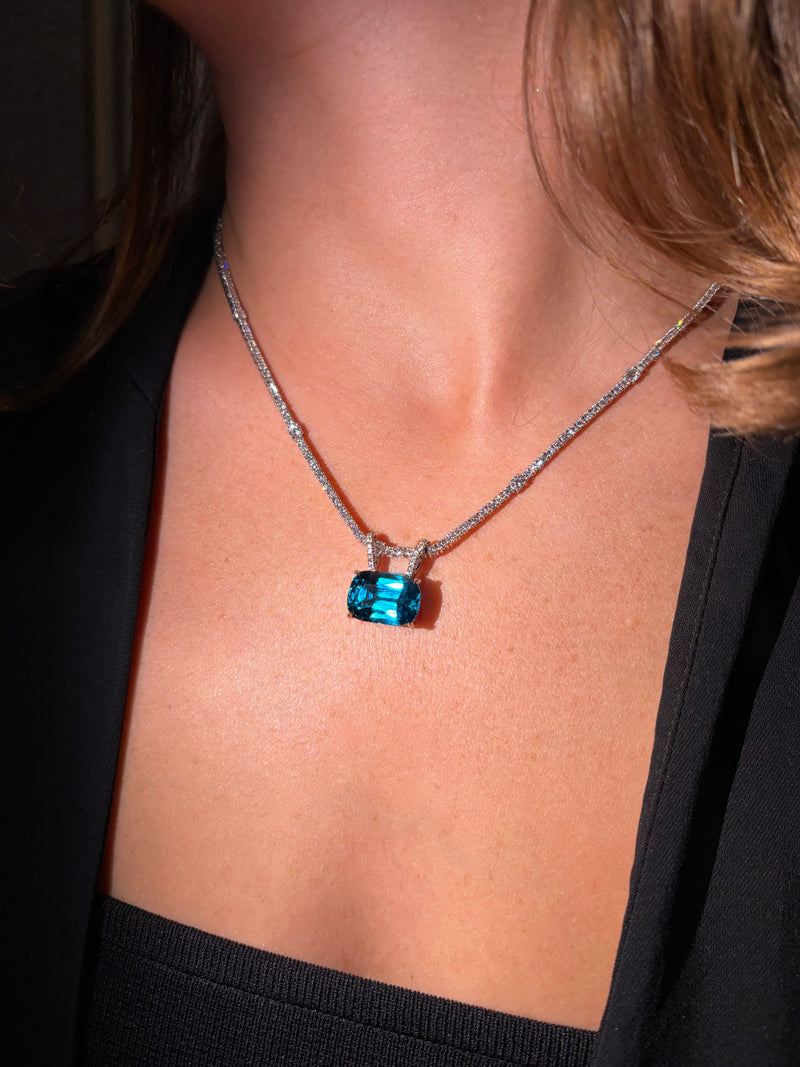 Zircon and Diamond Pendant