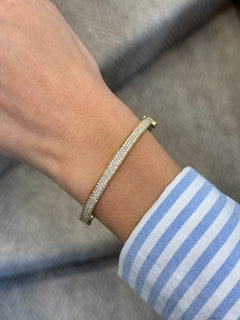 18ct Yellow Gold Diamond Bangle