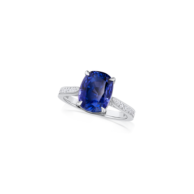 5.60cts Colour Change Sapphire and Diamond Ring
