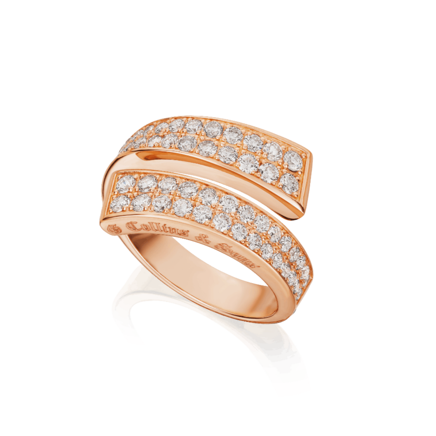 Infinity Collection Diamond Set Crossover Ring