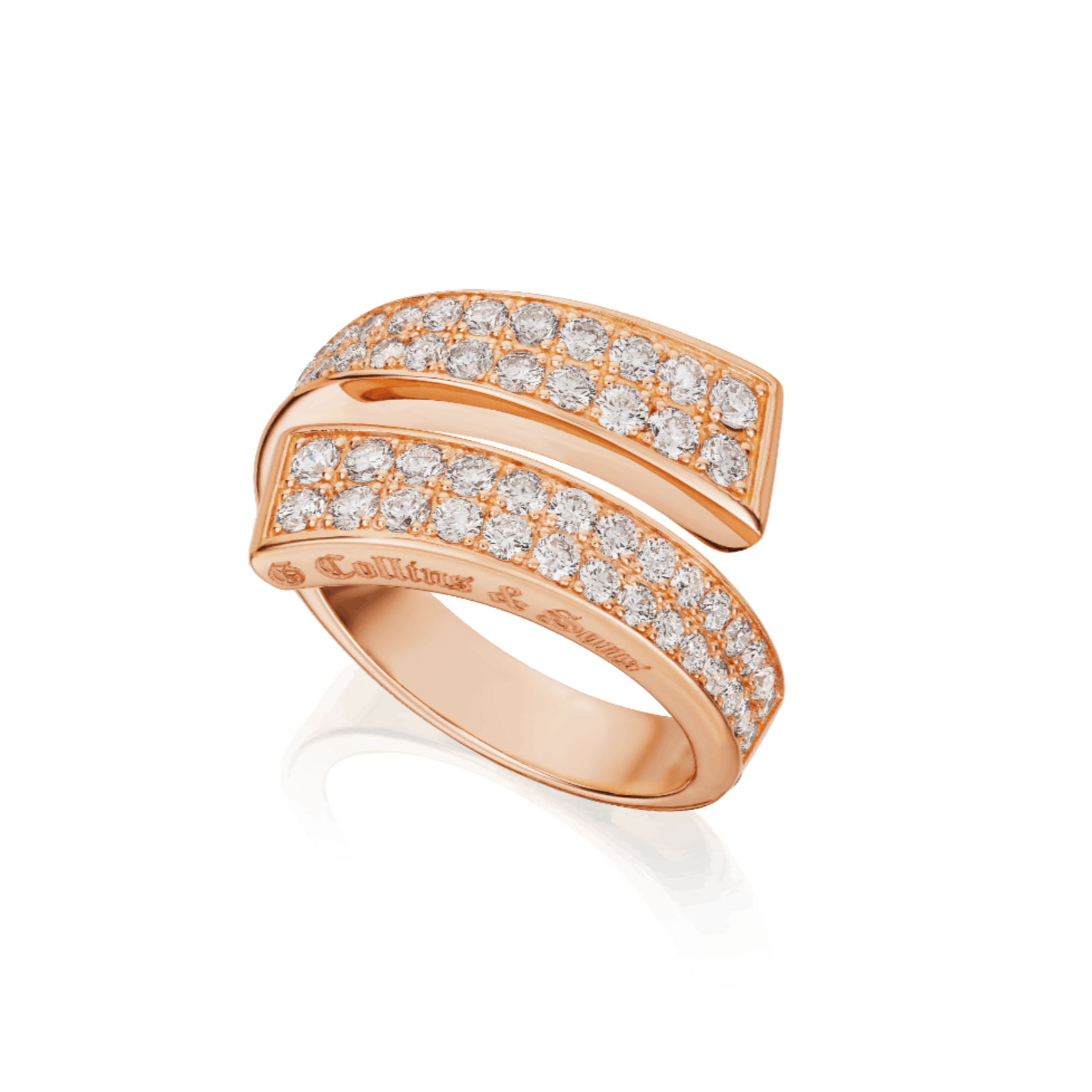 Infinity Collection Diamond Set Crossover Ring