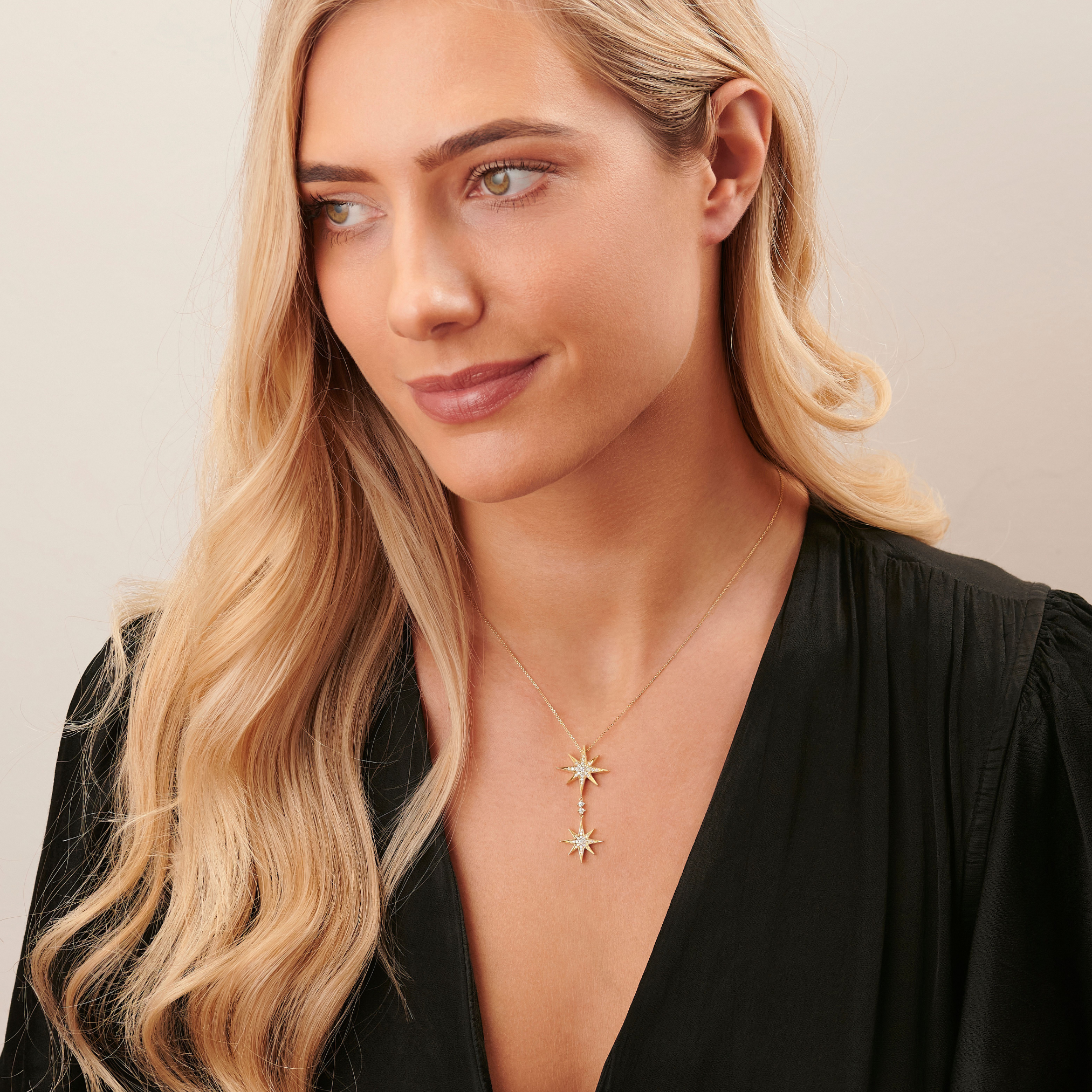 Sienna Collection 18ct Yellow Gold Diamond Drop Pendant