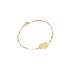 18ct Yellow Gold Oval Disc Bracelet