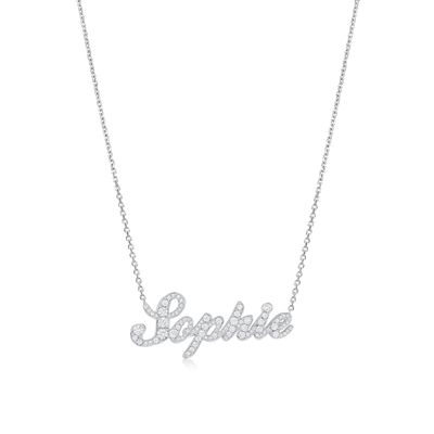 Diamond Set Platinum Name Pendant