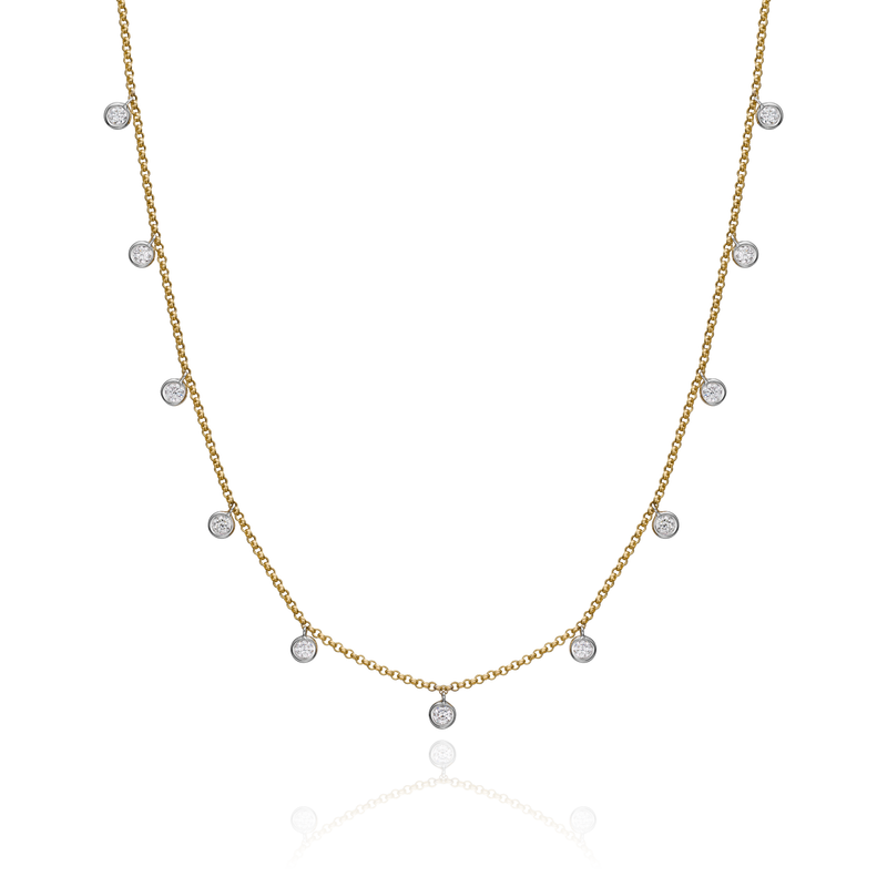 1.00ct Spectacle Set Diamond 18ct Yellow Gold Necklace