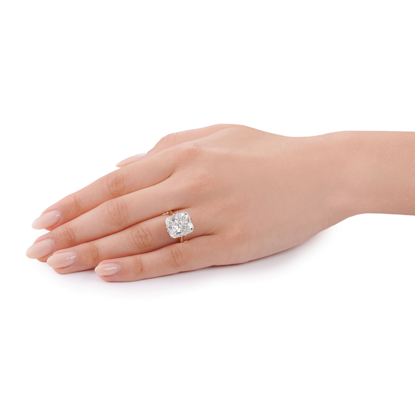 10.32cts Cushion-Cut Diamond Solitaire Ring