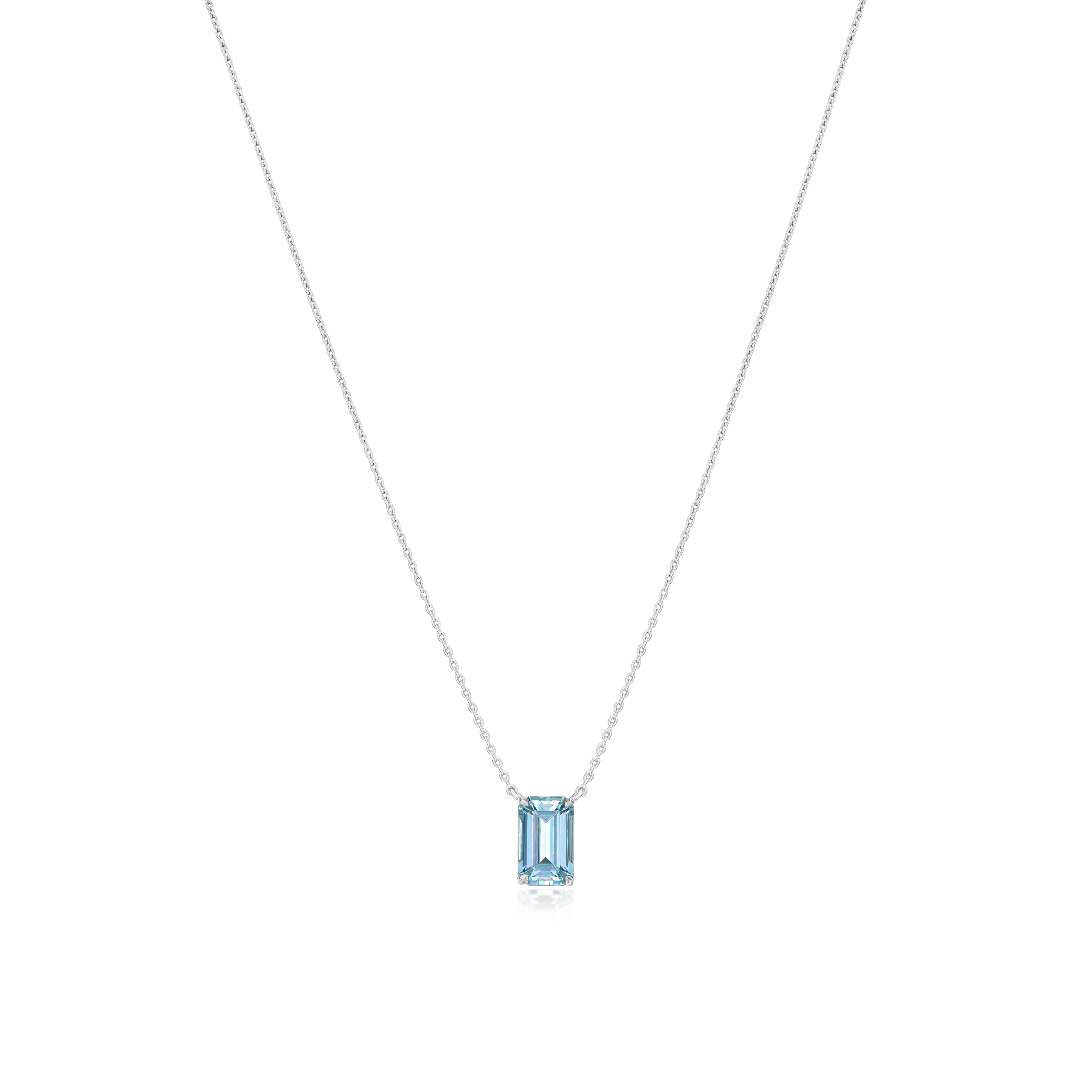 1.21cts Octagon Aquamarine Pendant