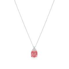 6.29cts Pink Tourmaline and Diamond Trefoil Pendant