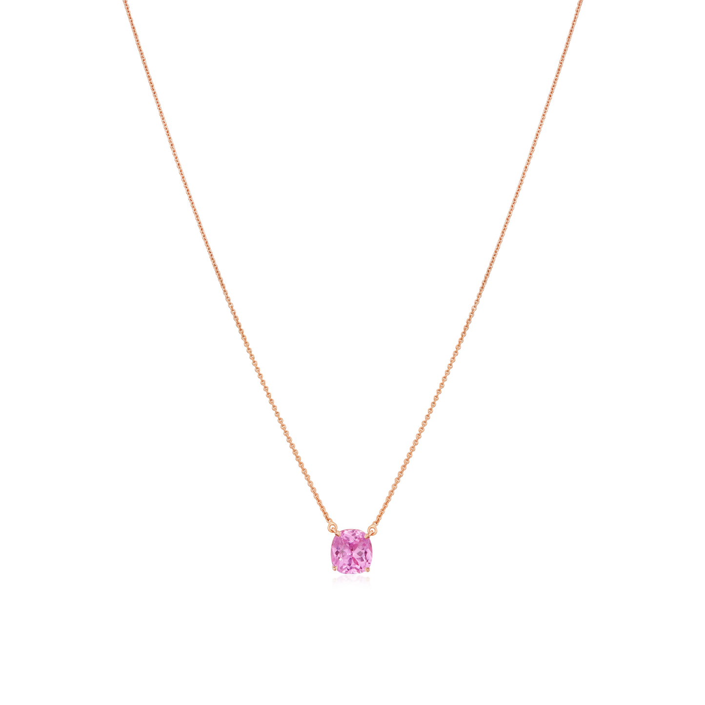 1.27cts Pink Sapphire 18ct Rose Gold Pendant