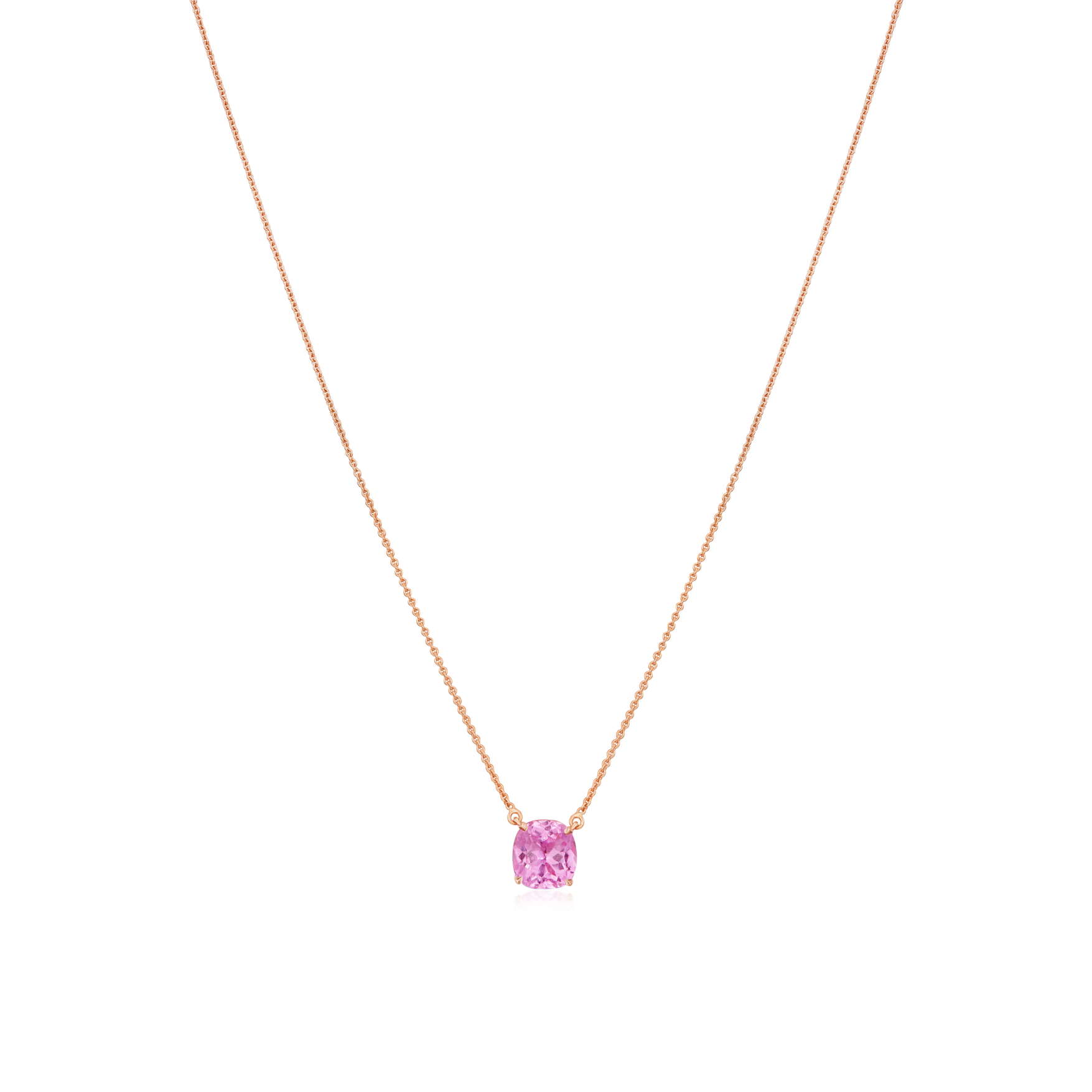 1.27cts Pink Sapphire 18ct Rose Gold Pendant