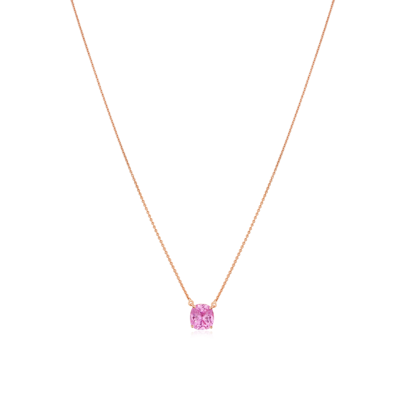 1.27cts Pink Sapphire 18ct Rose Gold Pendant