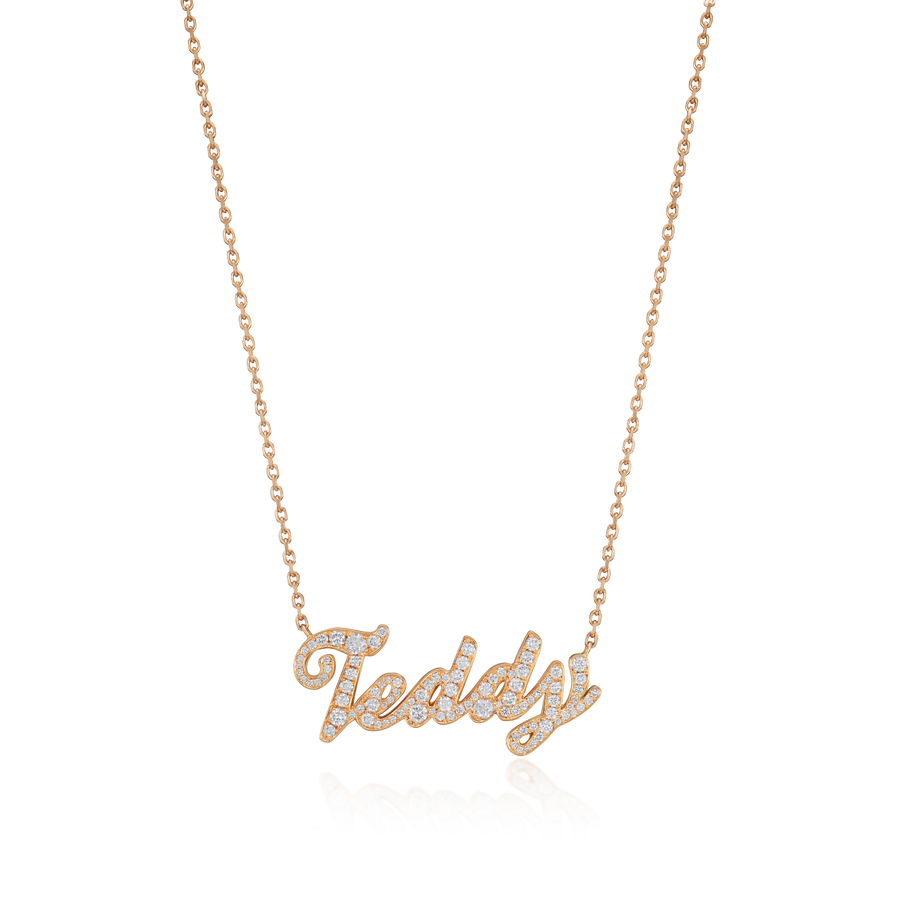 Teddy 18ct Rose Gold Diamond-Set Pendant