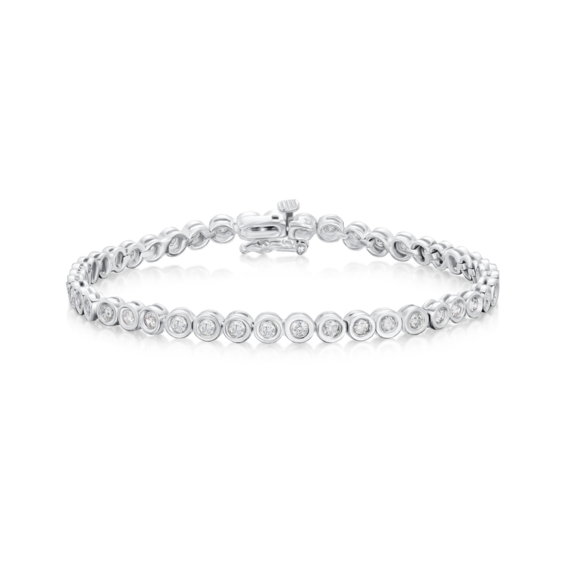 1.35cts Round Brilliant Cut Diamond Line Bracelet