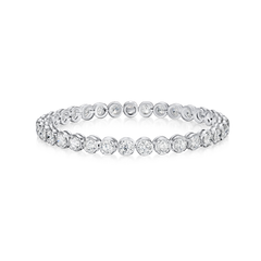 9.04cts Diamond-Set Line Platinum Bracelet