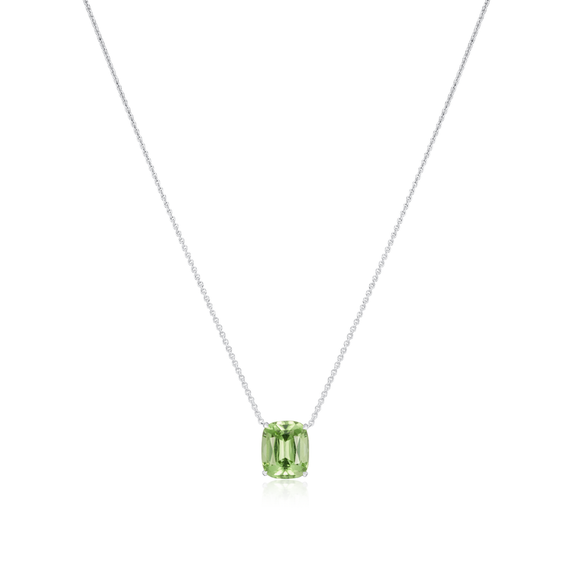 4.04cts Cushion-Shape Mint Peridot Pendant