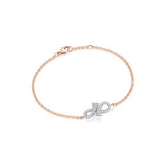 Infinity 18ct Rose Gold Diamond-Set Bracelet