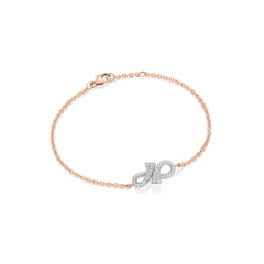 Infinity Collection 18ct Rose Gold Diamond Set Bracelet