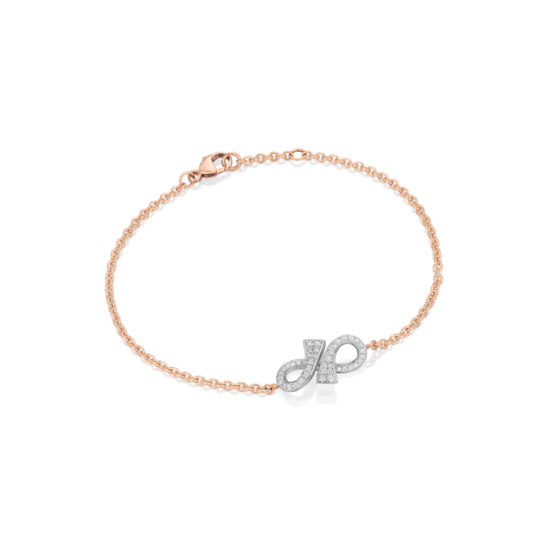 Infinity Collection 18ct Rose Gold Diamond Set Bracelet