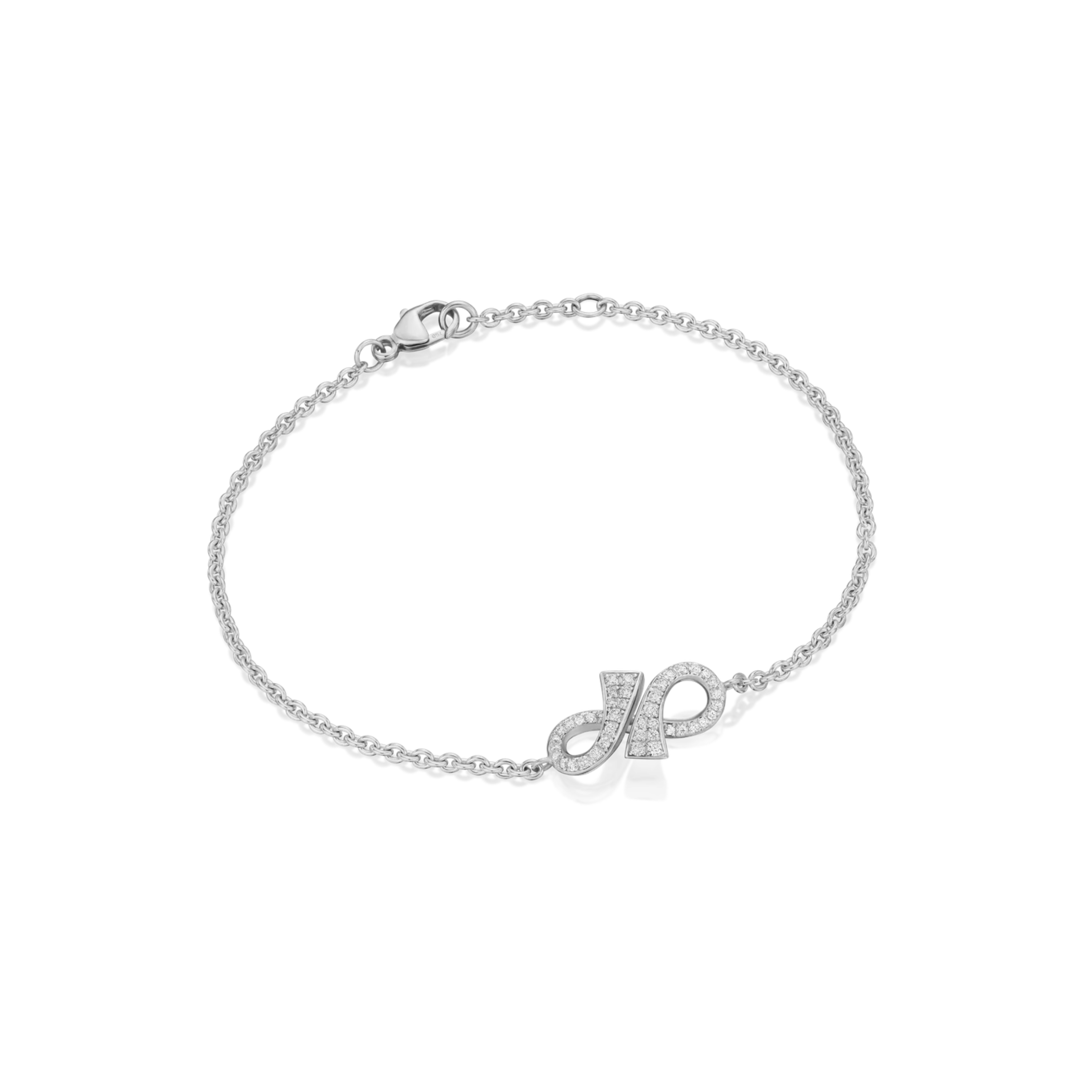 Infinity 18ct White Gold Diamond-Set Bracelet