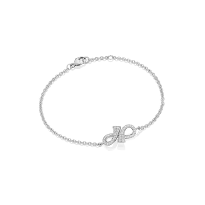 Infinity 18ct White Gold Diamond-Set Bracelet