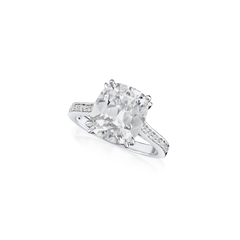 4.51cts Type II Cushion-Cut Diamond Solitaire Ring