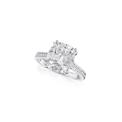 4.51cts Type II Cushion-Cut Diamond Solitaire Ring