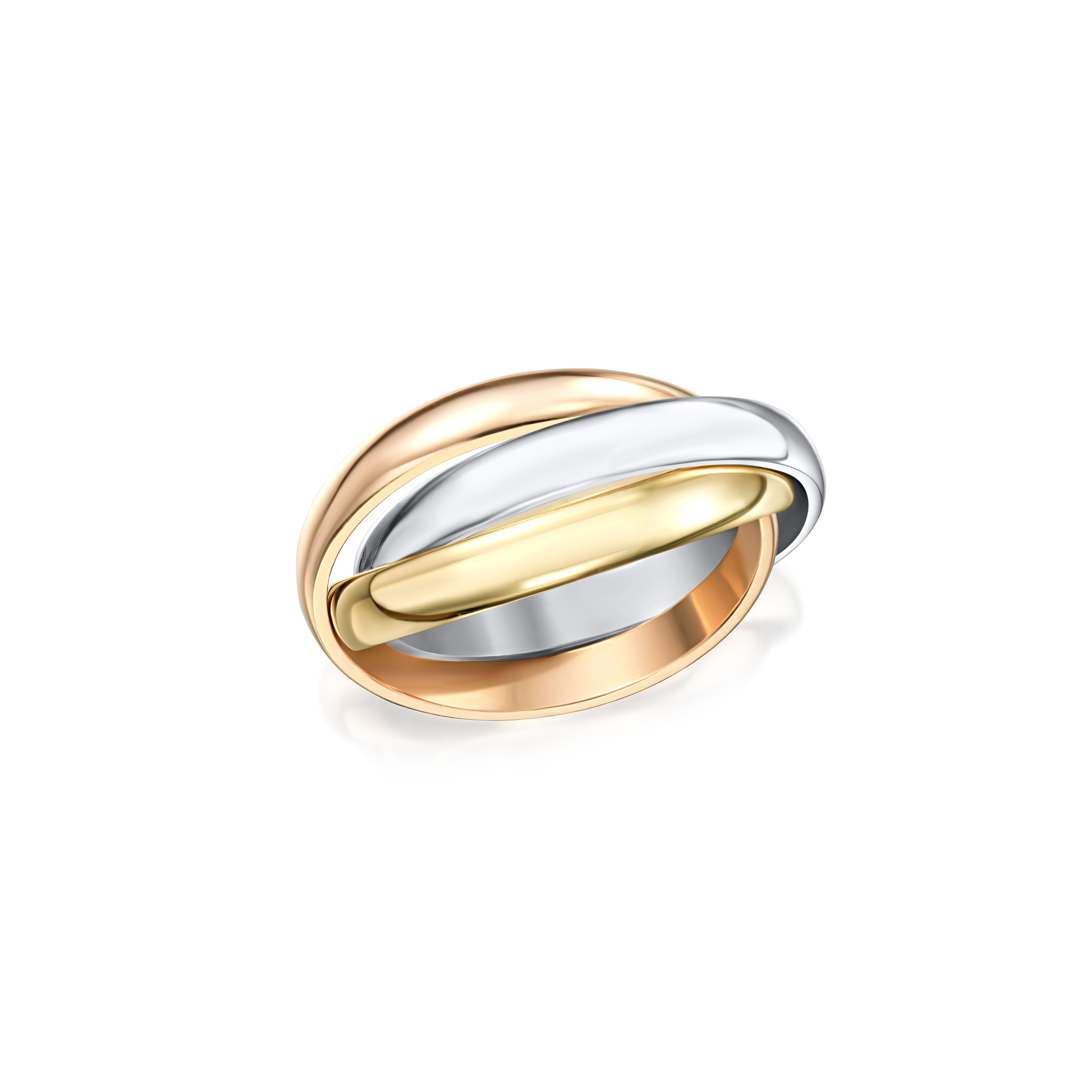 9ct Three Colour Russian Wedding Band